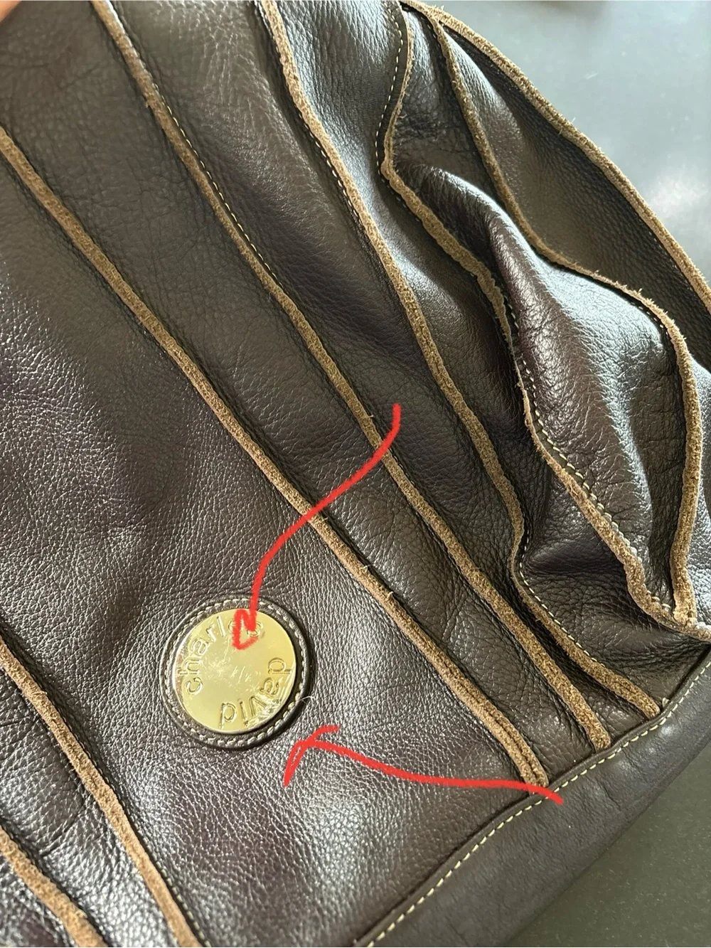 EUC Chocolate Brown Genuine Leather Hobo Shoulder Bag, Charles David Marselles